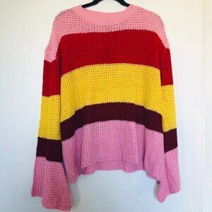 13. Cloudwalk Oversized Open Knit Sweater W/ Flare Sleeve- Size Medium